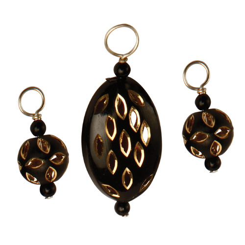 Stitch Marker - Black Gold