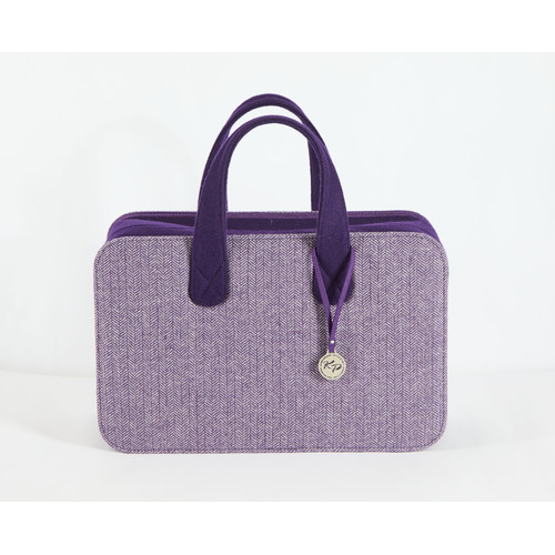 Snug Doctor Bag - Purple Tweed & Felt (Large) 