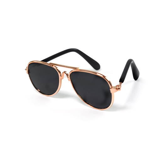 Arigurumi - rose gold framed aviator sunglasses